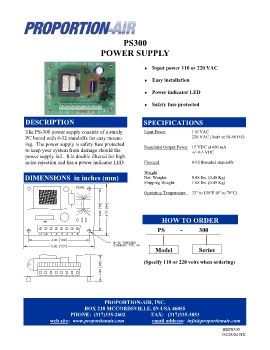 Proportion-Air - PS300 Power Supply