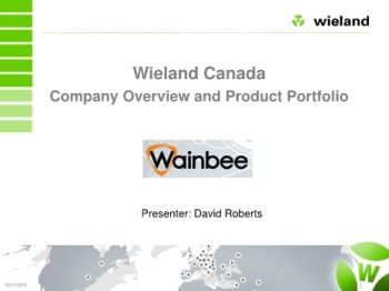 Wieland - Wieland Canada company overview and product portfolio 