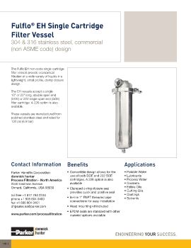 Parker - Fulflo EH Single Cartridge Filter Vessel 