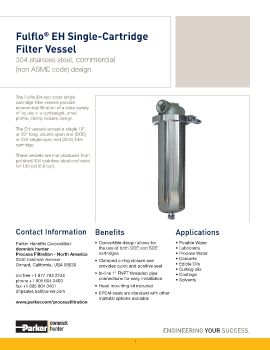 Parker - Fulflo EH E-Series Single-Cartridge Filter Vessel 