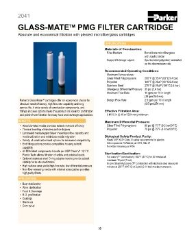 Parker - Glass-Mate PMG Filter Cartridge