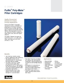 Parker - Fulflo Poly-Mate Filter Cartridges