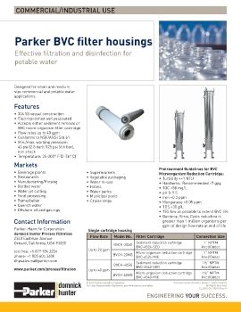 Parker - BVC filter housings