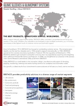 Destaco - Glove Sleeves & Gloveport Systems