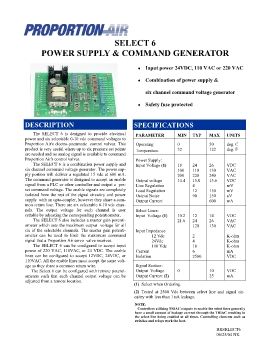 Proportion-Air - Select 6 Power Supply & Command Generator 