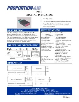 Proportion-Air - PM-1 Digital Indicator