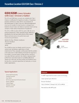 Exlar - Hazardous location GSX/GSM class 1 division 2 