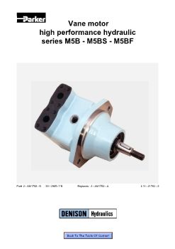 Parker - Vane motor high performance hydraulic series M5B-M5BS-M5BF