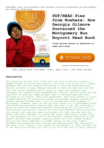 pdfread pies from nowhere how georgia gilmore sustained the montgomery bus boycott read book