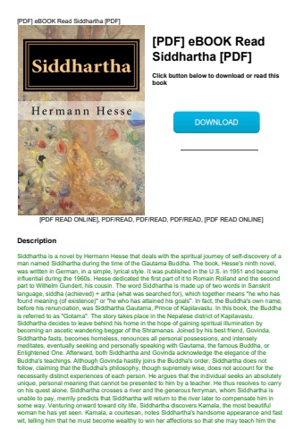 [pdf] ebook read siddhartha [pdf]