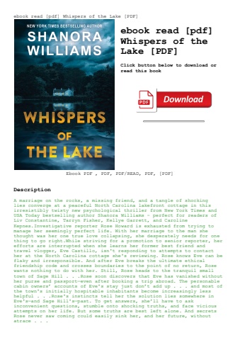 ebook read [pdf] whispers of the lake [pdf]