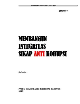 MODUL Membangun Integritas Sikap AnKor