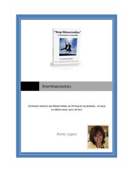 STOP HÉMORROÏDES LIVRE EN PDF ♥ ANNE LOPEZ