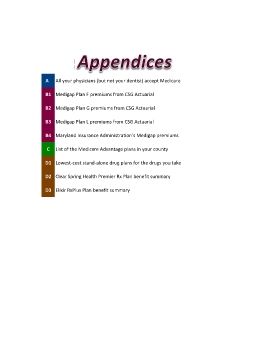 APPENDICES for Bruno D. Manno