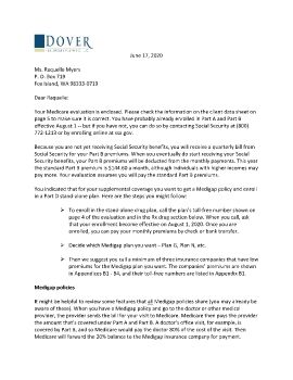 Cover Letter and Evaluation for Raquelle Myers