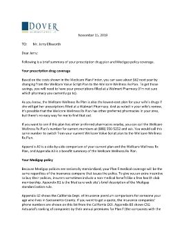 Cover Letter and Appendices for Jerry Ellsworth