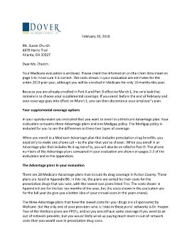 Cover Letter and Evaluation for Susan Church