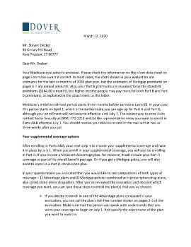 Cover Letter and Evaluation for Steve Decker