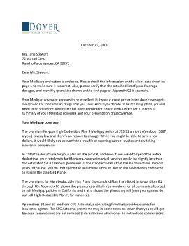 Cover Letter & Evaluation for Jane Stewart