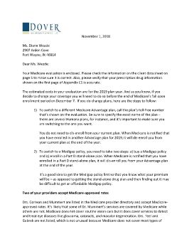 Cover Letter and Evaluation for Diann Weade