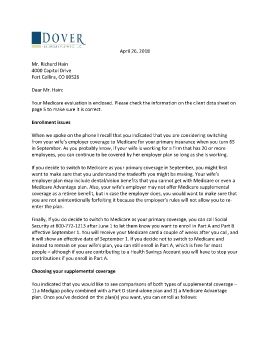 Cover Letter and Evaluation for Richard Hain