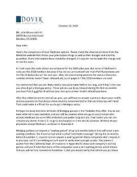 Cover Letter and Evaluation for John
