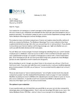 Cover Letter and Evaluation for Dr. Jim Fisgus