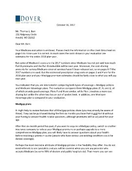 Cover letter and evaluation for Thomas Barr