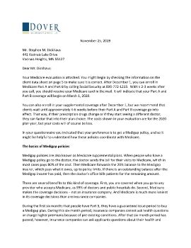 Cover Letter and Evaluation for Steve DIckhaus