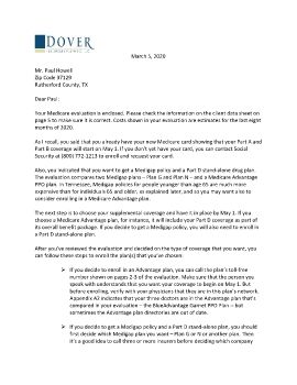 Cover Letter and Evaluation for Paul Howell