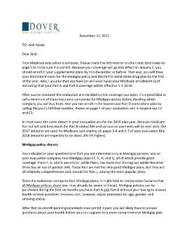 Cover letter and evaluation for Jack Hosier