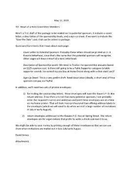 Draft of Sponsor Package