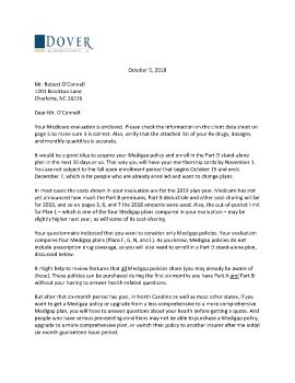Cover Letter and Evaluation for Bob O'Connell