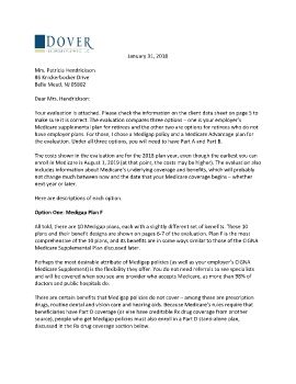 Cover Letter and Evaluation for Patricia Hendrickson