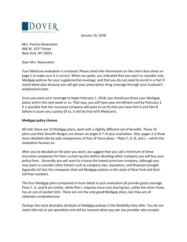 Cover letter and evaluation for Paulina Rosenstein