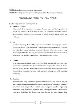 3.10 Mendiskusikan proses pembuatan video pendek