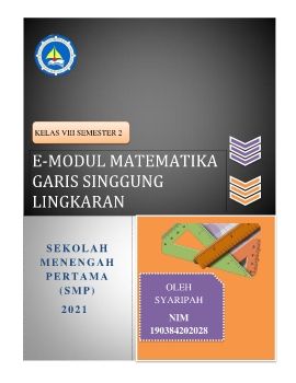 E-MODUL GARIS SINGGUNG LINGKARAN MATERI MATEMATIKA KELAS VIII SMP