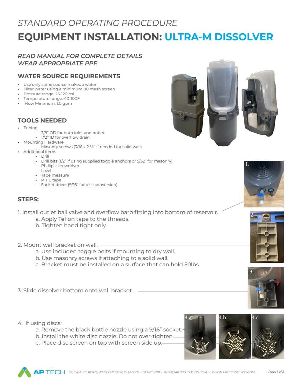 AP TECH SOP-ULTRA-M INSTALLATION
