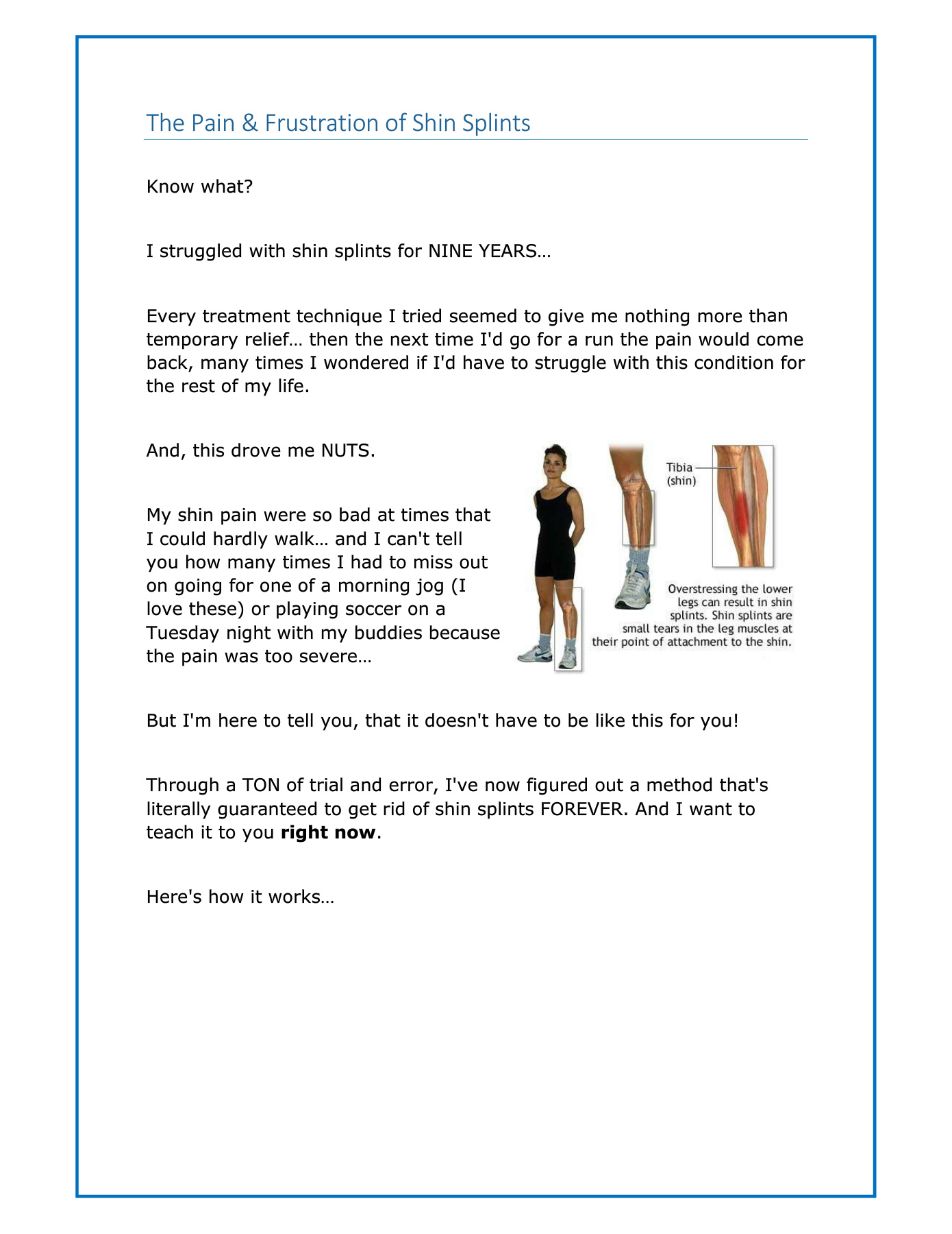 Stop Shin Splints Forever™ PDF eBook Download by Gary Buchenic