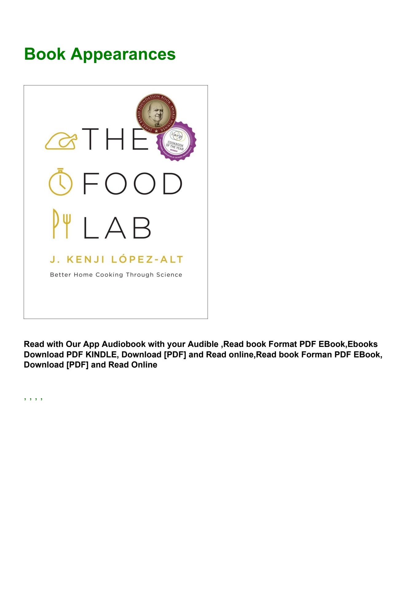 read ebook [pdf] the food lab better home cooking through science full pdf