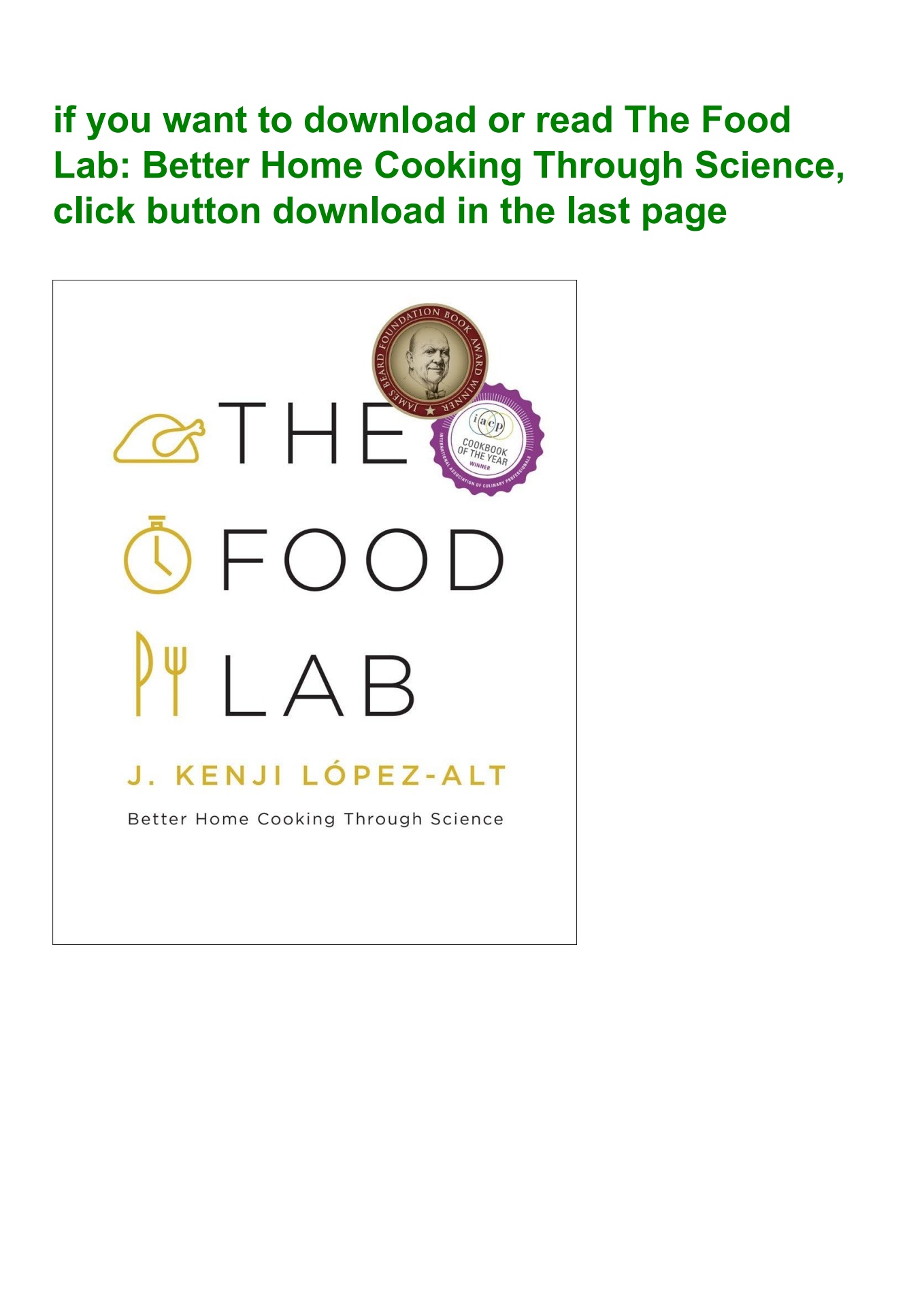 read ebook [pdf] the food lab better home cooking through science full pdf