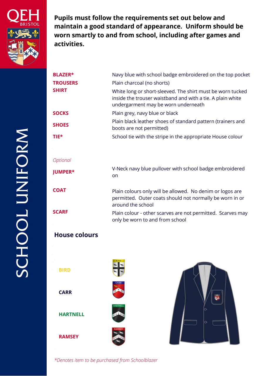 QEH Senior School Uniform Guide 2023/24