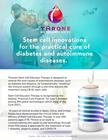 Throne Biotechnologies -- Stem Cell Educator Therapy