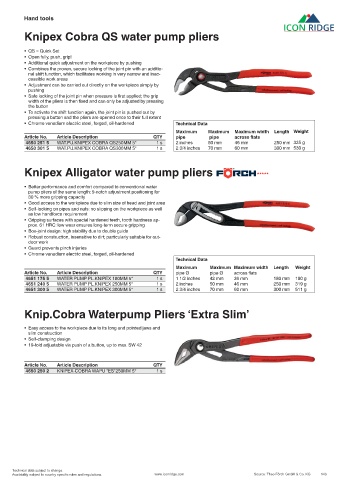 KNIPEX Cobra® ES Water Pump Pliers extra-slim