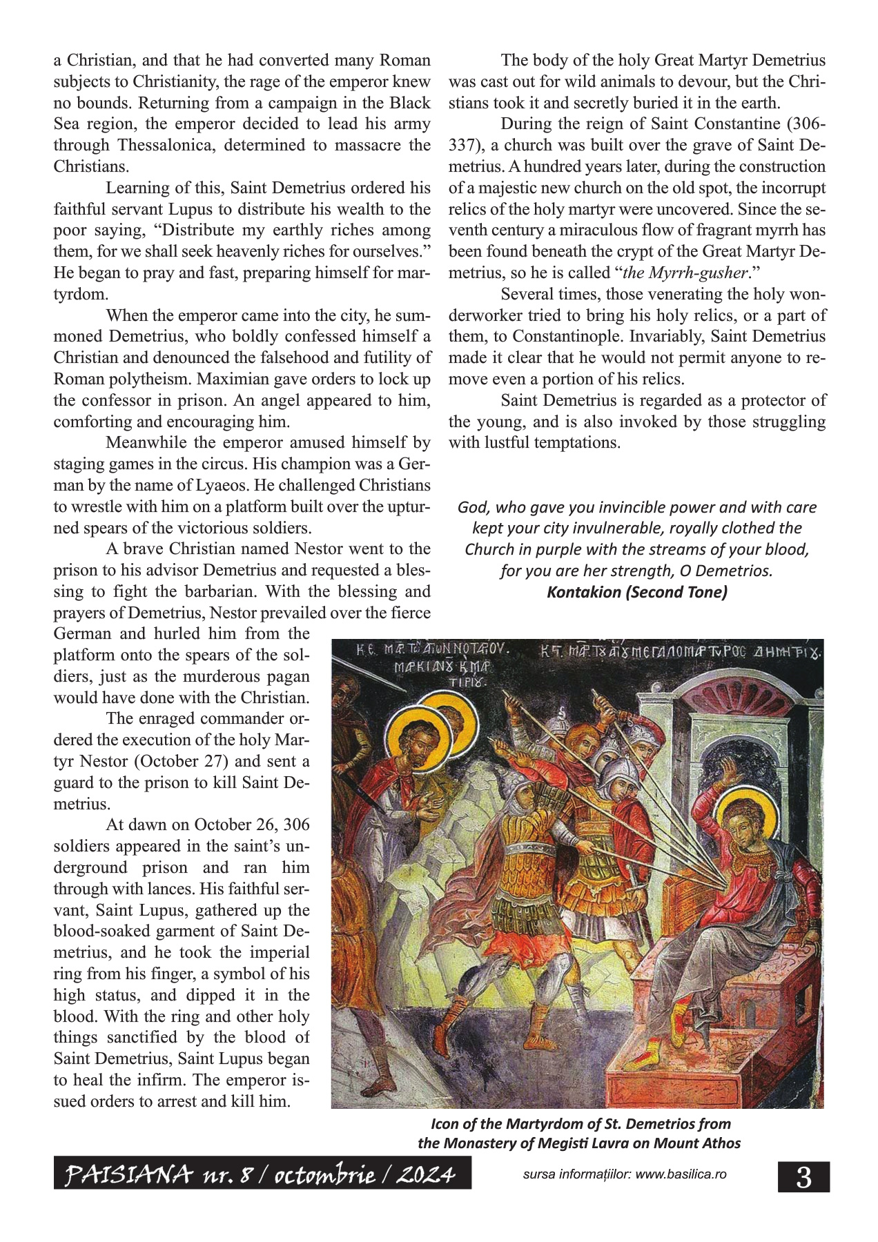 Revista Paisiana Nr 8 Octombrie 2024