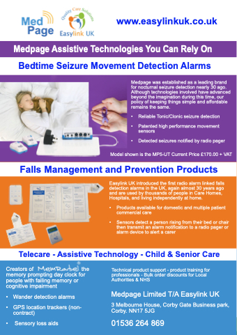 Epilepsy Alarm Bed Seizure Detection Medpage MP5