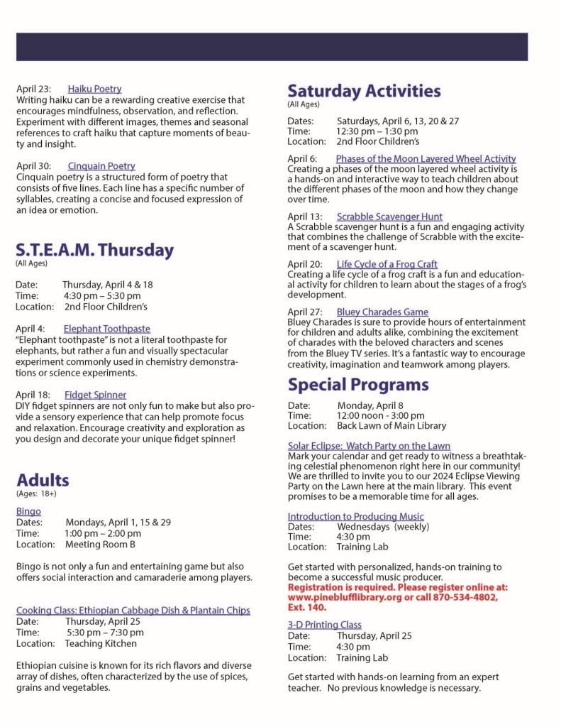 April 2024 Program Guide