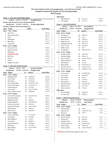 Page 12 - PIAA District III 2022 Swimming Championship Program