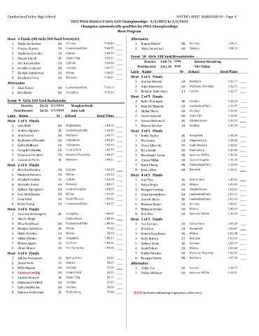 Page 24 - PIAA District III 2022 Swimming Championship Program