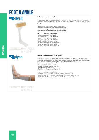 Rolyan Preformed Foot Drop Splint